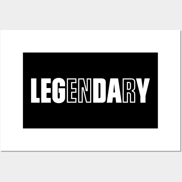 Legendary Leg Day Gym Bodybuilding Fitness Workout Quote Wall Art by udesign